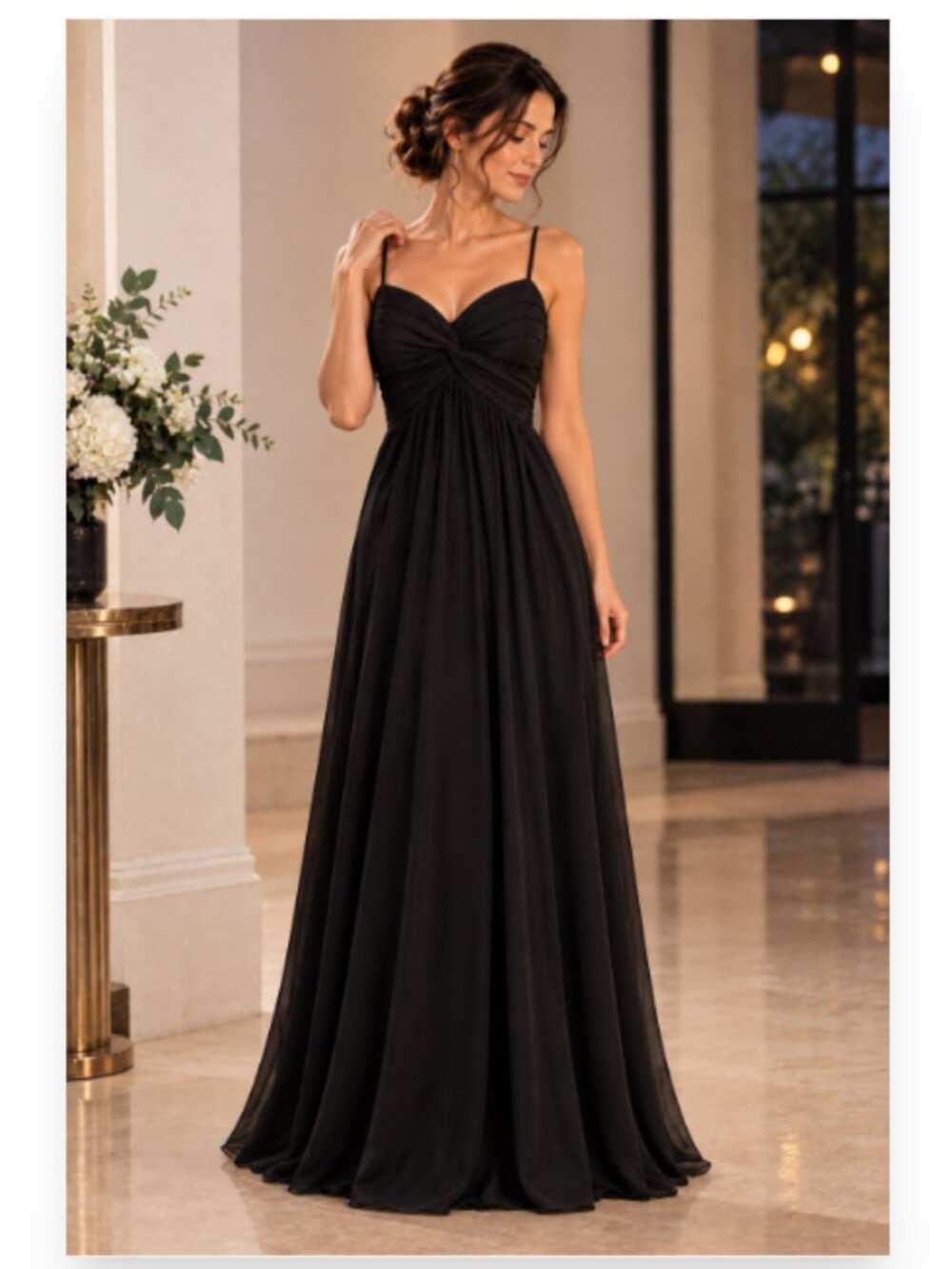 Azazie Jenelle Black Formal Homecoming Dress Size A10